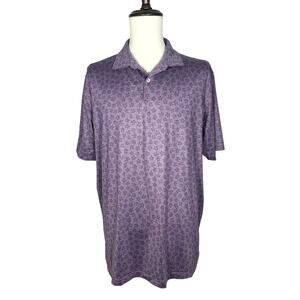 Peter Millar | Men | Crown Crafted Purple Floral Performance Golf Shirt | Sz XXL
